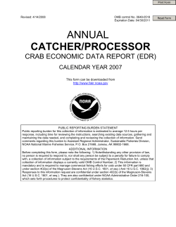 2007 Annual Catcher Processor EDR