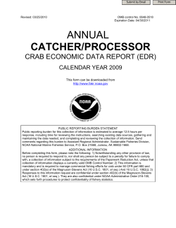 2009 Catcher Processor EDR