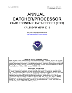 2012 Catcher Processor EDR