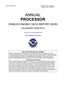 2013 Shoreside Processor EDR