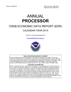 2014 Shoreside Processor EDR
