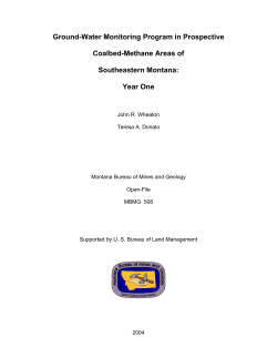 2003 CBNG Regional Groundwater Monitoring Report (MBMG OFR 508)