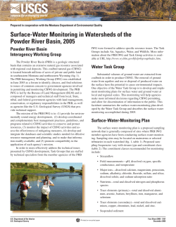 2005 PRB Surface Water Monitoring Factsheet (USGS FS 2005-3137)