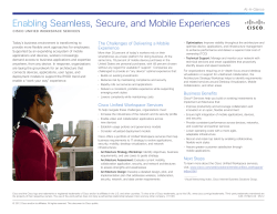 Cisco Unified Workspace Services at-a-glance