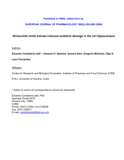 Kainate nimesulide Eur J Pharmacol 2000