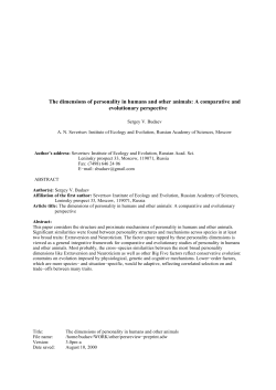 budaev 2000 personality manuscript 3.0b