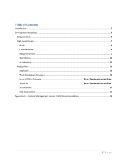 Development Roadmap For RFP