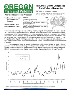 Annual ODFW Dungeness Crab Fishery Newsletter