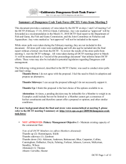 Summary of Dungeness Crab Task Force (DCTF) Votes from Meeting 5