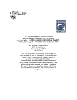 Oregon Dungeness Crab Summit