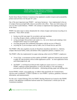 Pacific States Marine Fisheries Commission Green and Sustainable Practices Activities