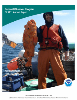NOAA: National Observer Program FY 2011 Annual Report (April)