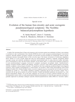 2005 J.A.D Pseudoneurol Symptoms of Extreme Fear