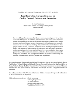 peer review for journals