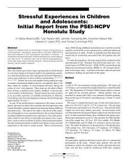 2003 PSEI-NCPV Honolulu Study