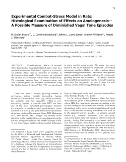 2004 EXPERIMENTAL COMBAT STRESS IN RATS