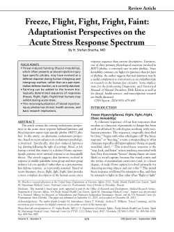 2004 C.N.S Five Fs of FEAR--Freeze Flight Fight Fright Faint