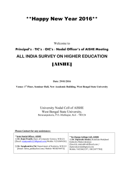 CIRCULAR FOR AFFILIATED COLLEGES IN CONNECTION WITH AISHE