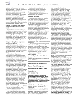 Notice of Availability for the Final Programmatic EIS