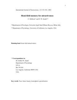 Hemifield memory for attractiveness