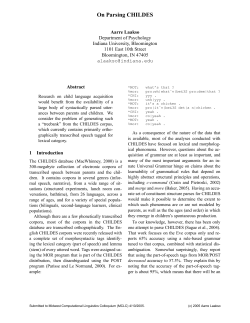 parsing childes