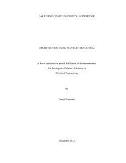 QRS Detection using Wavelet Transform