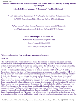 hogue beaugrand lague 1996