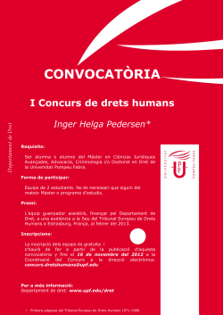 I Concurs de Drets Humans