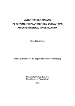 Latent Inhibition