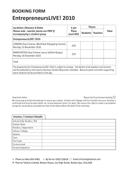 Here is a link to the printable booking form