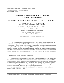 COMPUTER SIMULATIONCOMPUTABILITYBIOSYSTEMSrefnew