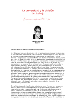 "La universidad y la divisi n del trabajo"