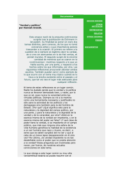 Hannah Arendt, 'Verdad y pol tica'.