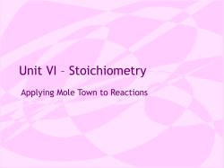unit vi       stoichiometry