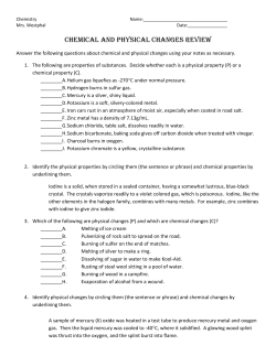 chemical and physical changes review