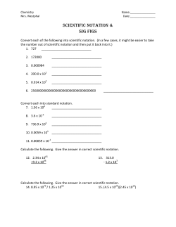scientific notation  sig figs