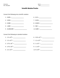 scientific notation practice