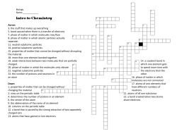 basic chemistry crossword