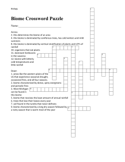 biome crossword puzzle