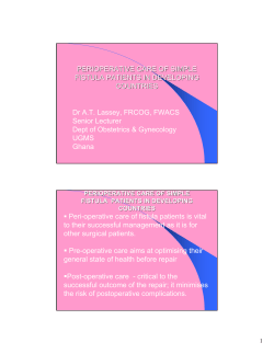 Pre- and post-operative care