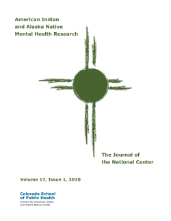Examining correlates of methamphetamine and other drug use in pregnant American Indian adolescents. American Indian and Alaska Native Mental Health Research.