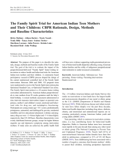 The Family Spirit trial for American Indian teen mothers and their children: CBPR rationale, design, methods and baseline characteristics.