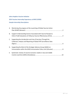 2014 Internship Descriptions