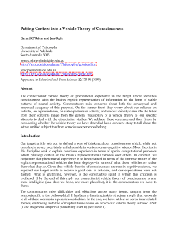 Putting content into a vehicle theory of consciousness