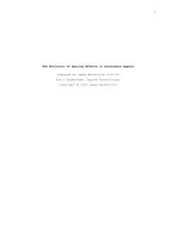 EvolutionOfAutonomousAgents