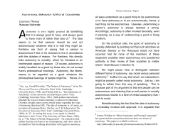 Autonomy