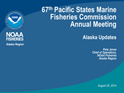 NOAA Fisheries Regional Update (Peter Jones, Alaska Region)