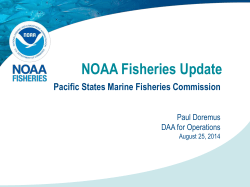 NOAA Update (Paul Doremus, NOAA Fisheries)