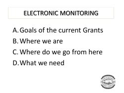 Presentation on Electronic Monitoring (Dave Colpo)