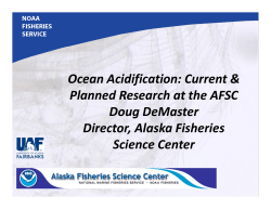 Ocean Acidification: Current and Planned Research at the AFSC (DeMaster, Doug)